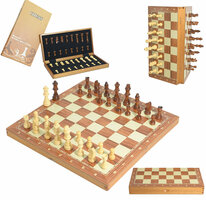 Schaakbord van Rozenhout - Met Ge&iuml;ntegreerde Sluiting - Magnetische Schaakbord 38.8cm 