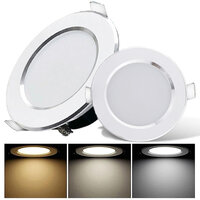 LED downlight spots - 7W - 3 kleuren - Inbouwspot - Zilver design