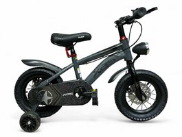 Kinderfiets SPORT XAS Mountainbike 12 inch voor jongens en meisjes &ndash; met dubbele schijfremmen Fatbike voor kinderen