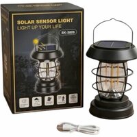 Dit is de BK-5809 Solar Sensor Light, een multifunctionele buitenlantaarn ontworpen voor gemak, duurzaamheid en veiligheid.