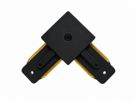 CONNECTOR L-VORM  Voor 1-FASE RAIL  - Hoek Connector Zwart