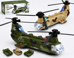 Chinook leger helikopter voor kinderen met kleurrijke lichtjes en geluiden