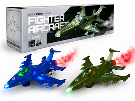Straaljager met rookspray en Licht effecten - Zelf rijdend - Army Jet Fighter Aircraft