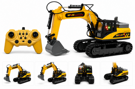RC Excavator Die-Cast - Afstand bestuurbaar Graafmachine - 12CH - 2.4GHZ - 40CM
