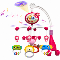 Muzikale Baby Mobiel met Projector, Muziek &amp; 360&deg; Rotatie en Timer IBI-IRN Roze