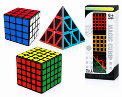 KUBUS SET 3 IN 1 - 5x5 kubus - 4x4 kubus - Pyraminx - Breinbreker