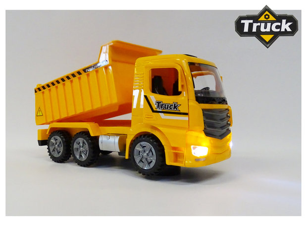 Vrachtwagen speelgoed met laadbak-kiepbak - Dump Truck - met licht en geluid 25CM