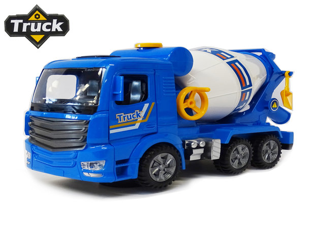 Betonmixer vrachtwagen speelgoed truck- met licht en geluid - deuren op en dicht functie - 29.5CM