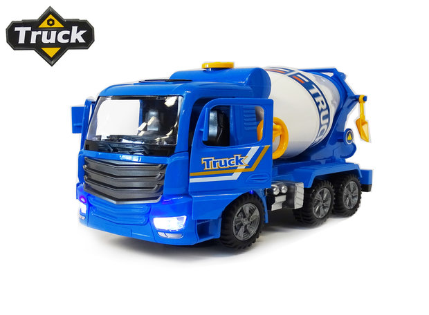 Betonmixer vrachtwagen speelgoed truck- met licht en geluid - deuren op en dicht functie - 29.5CM