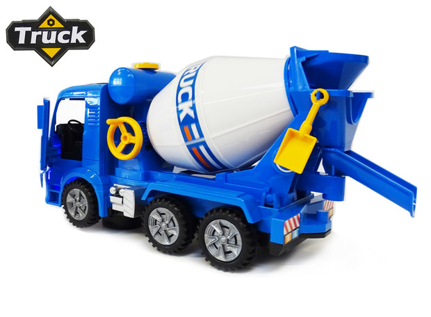 Betonmixer vrachtwagen speelgoed truck- met licht en geluid - deuren op en dicht functie - 29.5CM