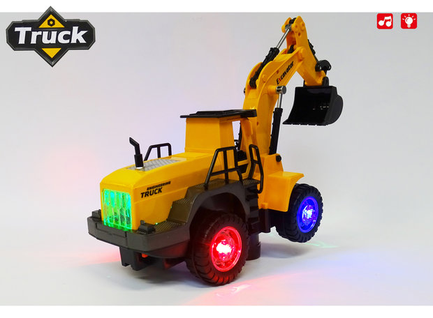 Graafmachine Truck - werkvoertuigen speelgoed - met licht en geluid (36CM)