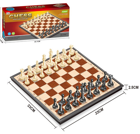 Chess set - Magnetic chess board - foldable board - 33x33 cm