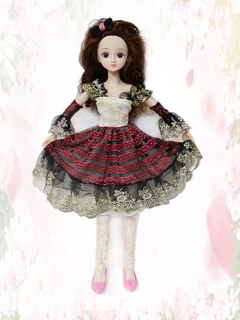 Demi Girl Prinses pop speelgoed - met chique classic feest jurkje - 56CM