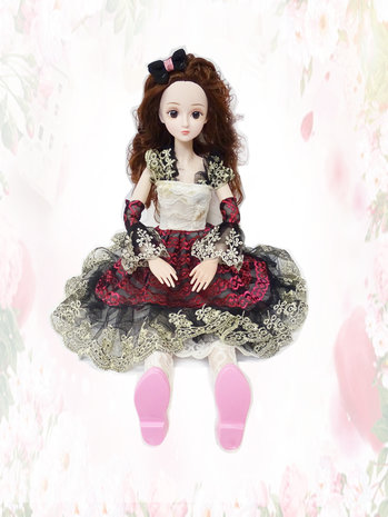 Demi Girl Prinses pop speelgoed - met chique classic feest jurkje - 56CM