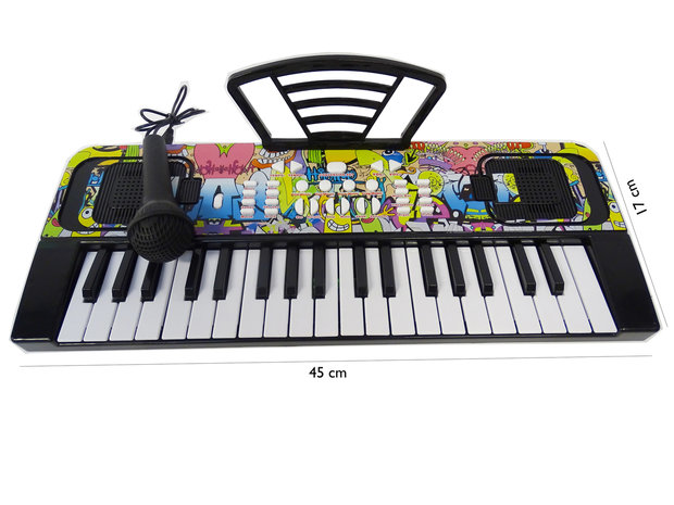 Keyboard met 37 tonen - Speelgoed muziek piano - met microfoon - 45 CM 