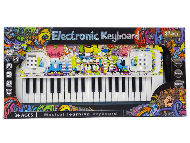 Speelgoed Keyboard met 37 tonen - muziek piano - met microfoon - 45 CM 