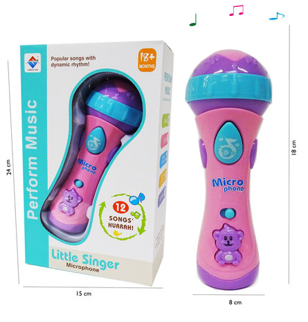 Speelgoed kinder microfoon met 12 muzikale instrumenten - Little Singer microphone 