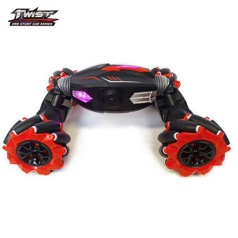 Rc Stunt Car 4WD Transformer auto met hand en Afstandsbediening bestuurbaar Twisten Off-Road Voertuig 1:10 - 2.4ghz  rood