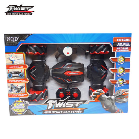 Rc Stunt Car 4WD Transformer auto met hand en Afstandsbediening bestuurbaar Twisten Off-Road Voertuig 1:10 - 2.4ghz  rood