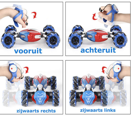 Rc Stunt Car 4WD 1:10 Transformer auto met hand en Afstandsbediening  bestuurbaar Twisten Off-Road Voertuig 2.4ghz 