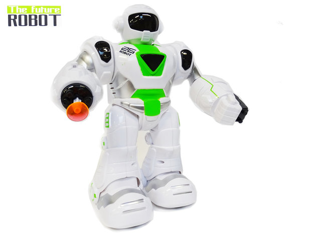 The Future Robot - speelgoed robot Super Warrior- LED licht en geluid - schiet pijltjes - 22CM