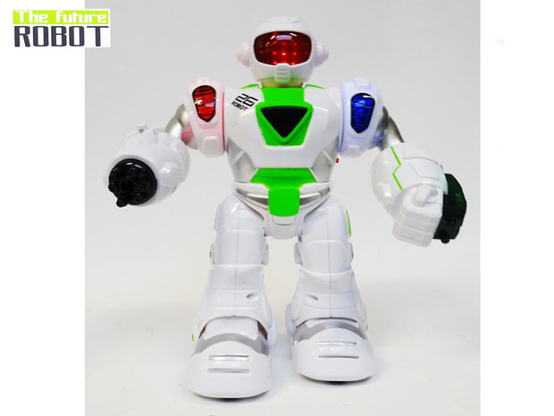 The Future Robot - speelgoed robot Super Warrior- LED licht en geluid - schiet pijltjes - 22CM