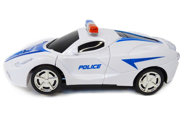 Robot voiture de police transformateur 2 en 1.