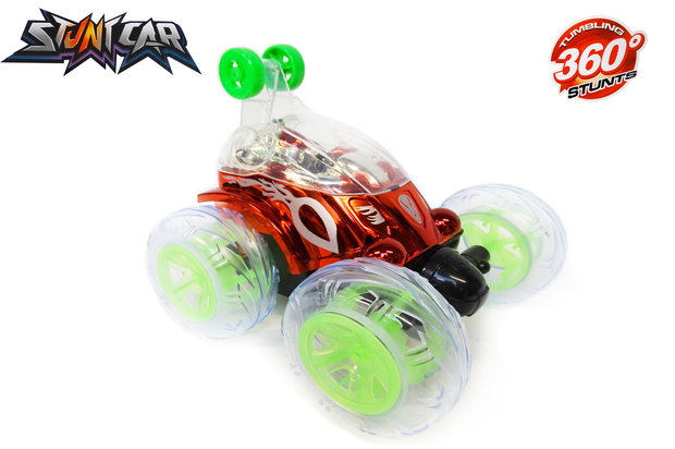 Rc stunt car - Acrobatische afstand bestuurbaar auto met 360&ordm; draaiende wielen - Oplaadbaar 17.5CM D