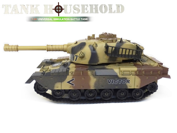 Tank US M60 met geluid en kan bewegen - schiet plastiek balletjes -  speelgoed tank 29CM 1:24