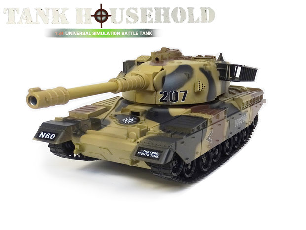 Tank US M60 met geluid en kan bewegen - schiet plastiek balletjes -  speelgoed tank 29CM 1:24