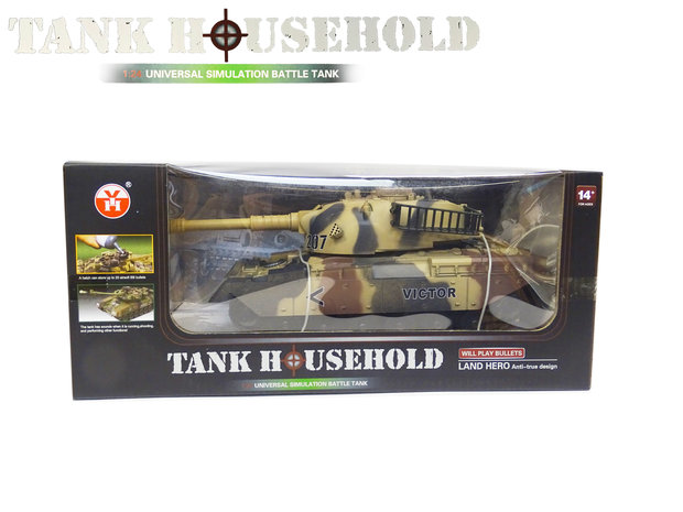 Tank US M60 met geluid en kan bewegen - schiet plastiek balletjes -  speelgoed tank 29CM 1:24