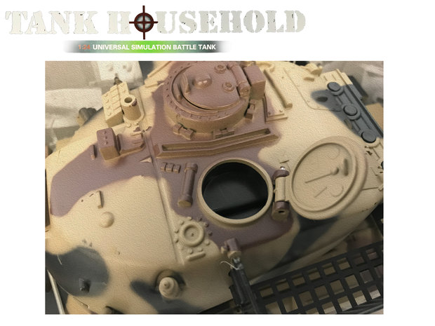 Tank US M60 met geluid en kan bewegen - schiet plastiek balletjes -  speelgoed tank 29CM 1:24