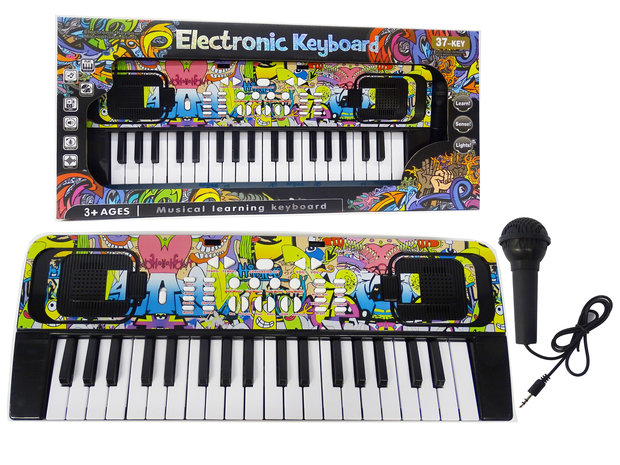 Speelgoed Keyboard met 37 tonen - muziek piano - met microfoon - 45 CM 