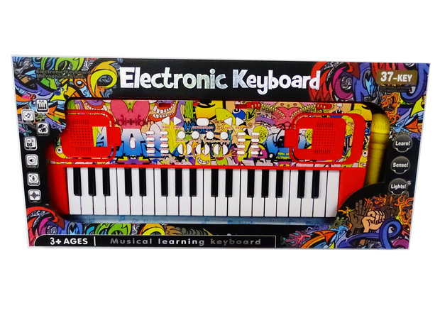 Speelgoed Keyboard met 37 tonen - muziek piano - met microfoon - 45 CM 