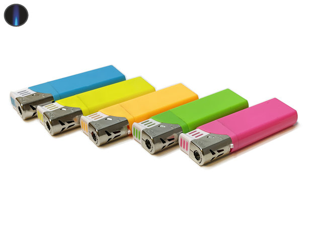Turbo aanstekers - neon kleur - Unilite - tray van 50 stuks 