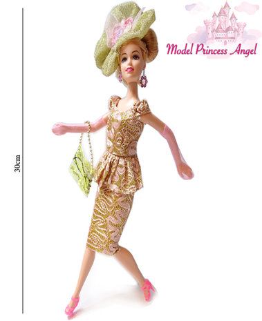 Spielzeug-Brautjungfer mit sch&ouml;nem Outfit und einzigartigem Stil &ndash; modischer Stil, 30 cm