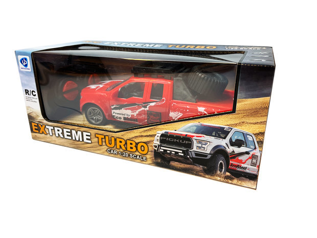 Rc auto Extreme Turbo rood  1:20 - radiografisch bestuurbare auto - 19 CM