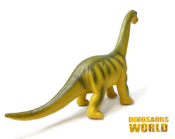 Diplodocus&nbsp; + T-Rex&nbsp; Dinosaurus speelgoed zacht rubber - maakt dino geluiden - Dinoworld&nbsp;- 