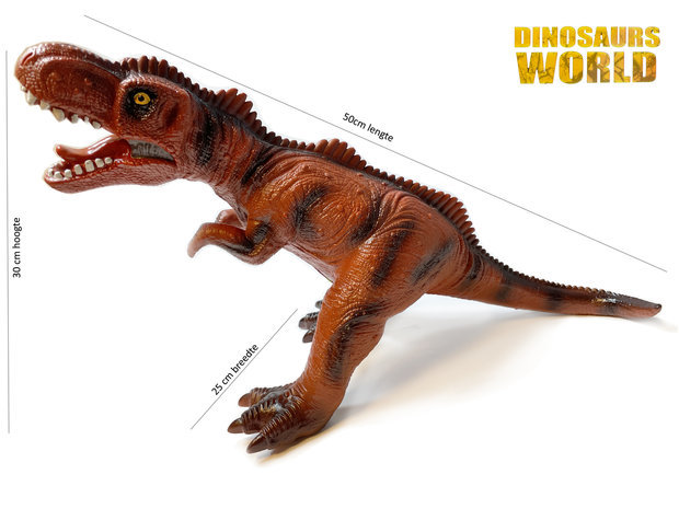 Giganotosaurus&nbsp;- maakt dino geluiden - Speelgoed dinosaurus 50 cm - zacht rubber -  Dinoworld&nbsp;