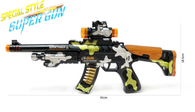 Speelgoed geweer - FN FAL - LED licht, schietgeluiden en trill functie - Special style Super Gun - 41CM