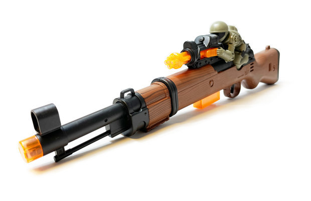 Flashing gun shotgun speelgoed jachtgeweer - Olympia - met licht - tril functie en schietgeluiden - 49CM