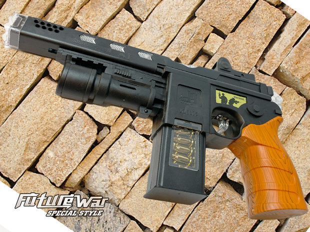 Speelgoed machine pistool met licht, schiet geluid, vibratie -Kiparis Future War - 27CM