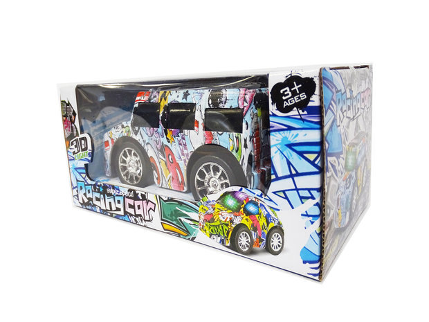 RC Racing Car - 3D LED Flash light - radio grafisch bestuurbaar auto 1:20 - 17CM 