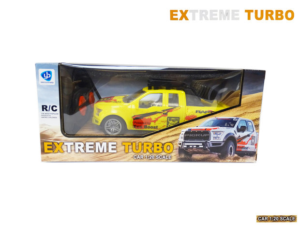 Rc auto Extreme Turbo rood  1:20 - radiografisch bestuurbare auto - 19 CM