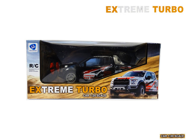 Rc auto Extreme Turbo rood  1:20 - radiografisch bestuurbare auto - 19 CM