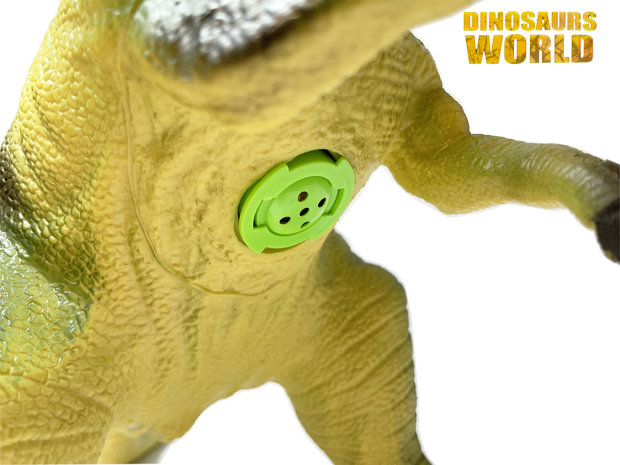 Diplodocus&nbsp; + T-Rex&nbsp; Dinosaurus speelgoed zacht rubber - maakt dino geluiden - Dinoworld&nbsp;- 