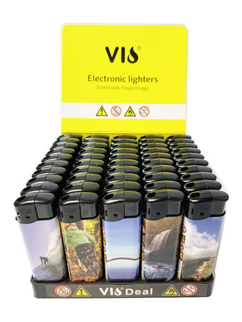 Unilite Vio electronic aanstekers Sleeve Deal mix (10 ass.) 50 stuks per tray