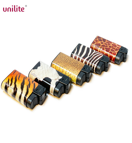 Unilite klik aanstekers - navulbaar - 20 st. in een display - Animal Skin print