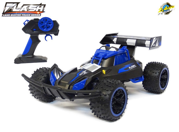 RC Buggy - 2.4GHZ radio grafisch bestuurbare auto 12km/u - 1:16 - oplaadbaar 2x accu