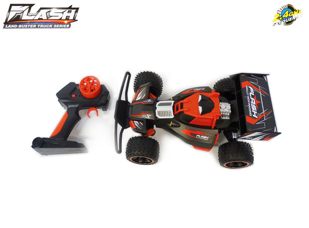 RC Buggy - 2.4GHZ radio grafisch bestuurbare auto 12km/u - 1:16 - oplaadbaar 2x accu